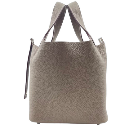 Hermes Picotin Lock PM Etoupe Torillon Clemence Silver Fittings w 새겨 져