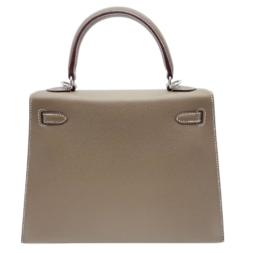 Pre-Owned Hermes Kelly 25 Etoop Epson Silver Fittings Z Engraved