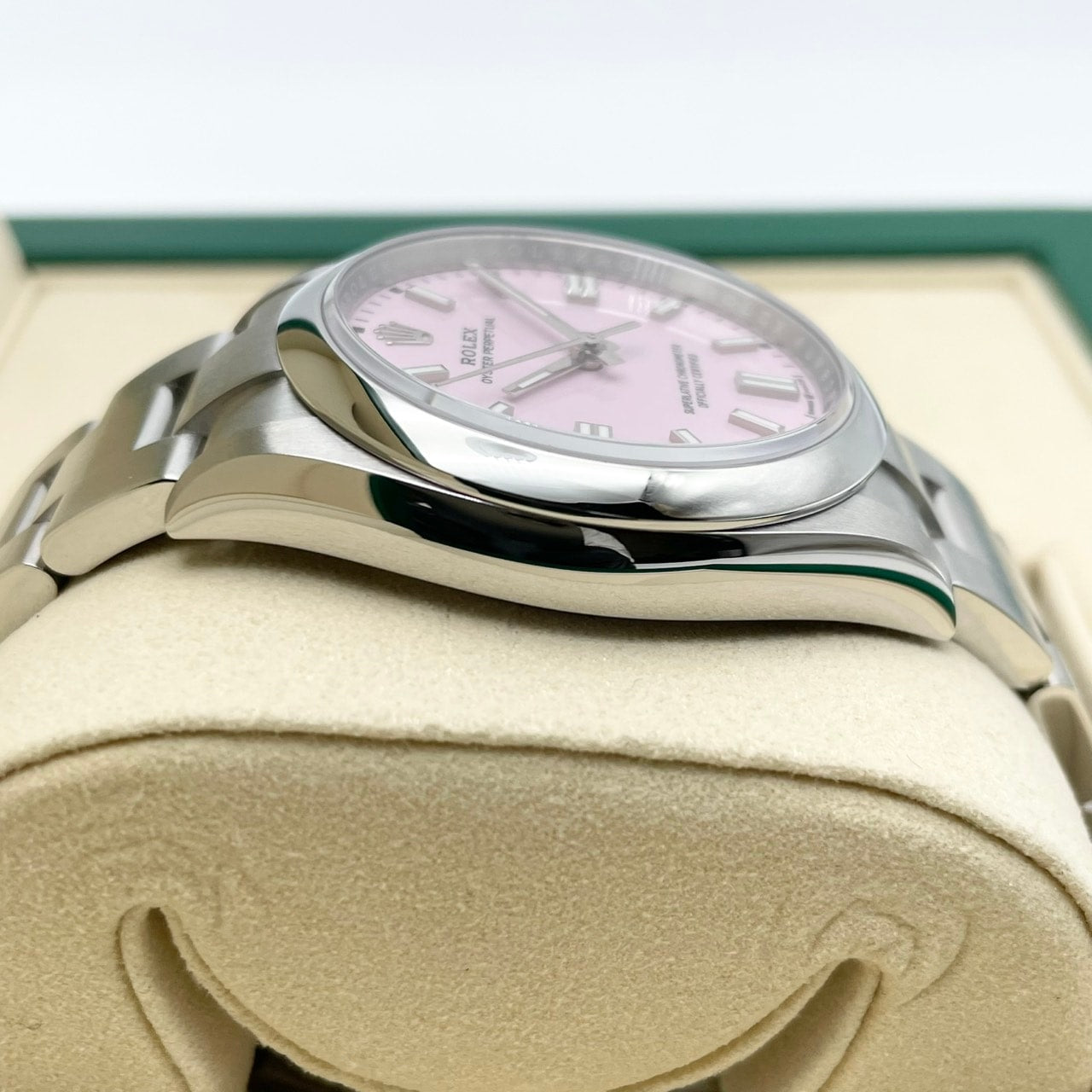 劳力士牡蛎永久126000粉红色不锈钢36mm