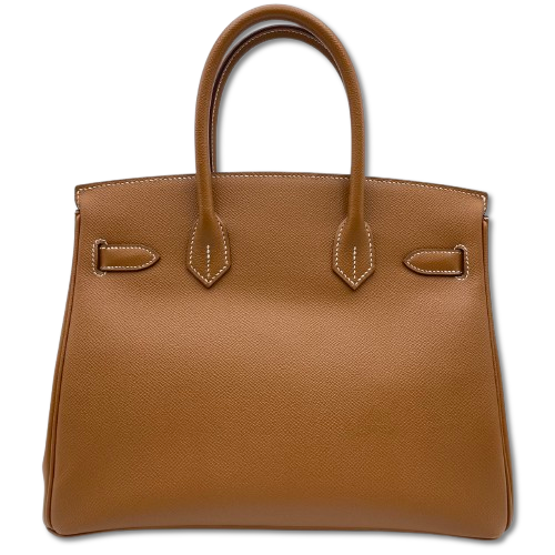 Hermes Birkin 30 골드 엡슨 실버 메탈 피팅 D 조각