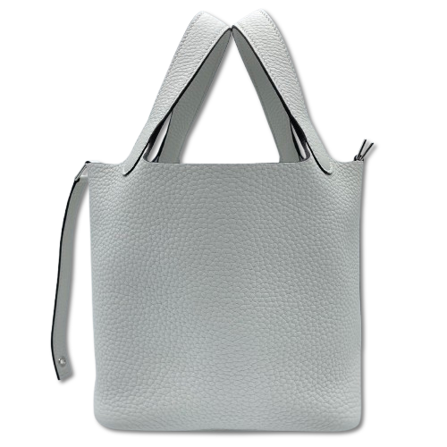 Hermes Picotin Lock PM New White Torillon Clemence Silver Fittings w 새로