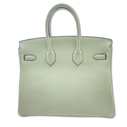 Hermes Birkin 25 Grineve Togo Silver Metal Fittings B 새겨 져
