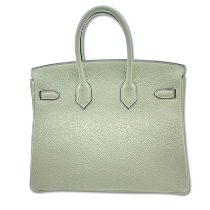 Hermes Birkin 25 Grineve Togo Silver Metal Fittings B 새겨 져
