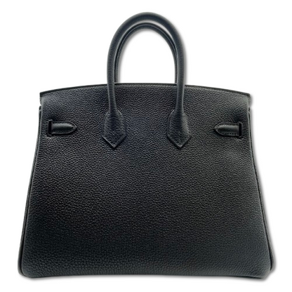 Hermes Birkin 25 Noir Togo Gold 하드웨어 W는 새겨 져 있습니다