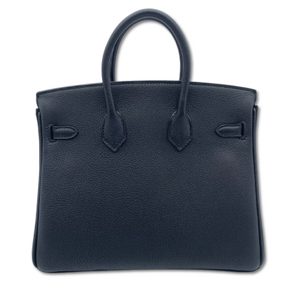 プレオウンド 【現金特価】エルメス バーキン 25 ノワール トゴ シルバー金具 K刻印