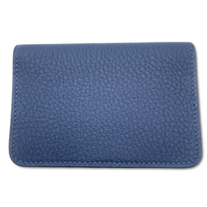 プレオウンド エルメス ドゴンカードケース ブルーアビス トゴ シルバー金具 W刻印