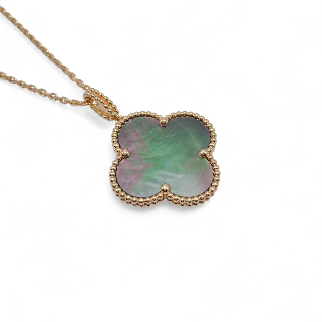 プレオウンドヴァンクリーフ＆アーペル マジック アルハンブラ ロングネックレス 1 モチーフ VCARP6I200 マザーオブパール ローズ ゴールド