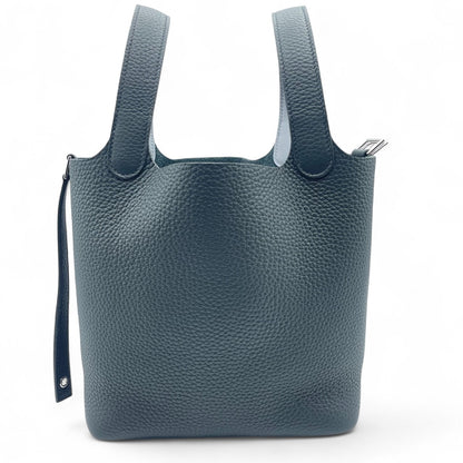 二手 Hermes Picotin Lock Eclat PM Vert Mangrove/Guri Pantin Taurillon Clemence 银色五金件 K Stamp