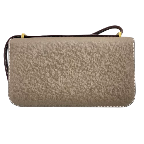 Pre-owned Hermes Constance Elan 25 Etoup Epson Gold hardware W engraved