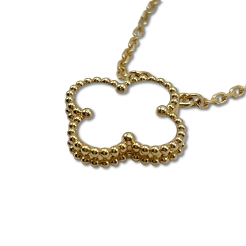 プレオウンドヴァンクリーフ＆アーペル ヴィンテージアルハンブラ ネックレス VCARA45900 マザーオブパール イエローゴールド