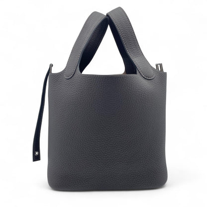 Pre-owned Hermes Picotan lock PM Evenne Taurillon Clemence Silver hardware K stamp