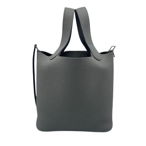 Pre-owned Hermes Picotan Lock PM Grimeyer Taurillon Clemence Silver hardware K engraved