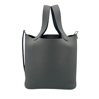 Pre-owned Hermes Picotan Lock PM Grimeyer Taurillon Clemence Silver hardware K engraved