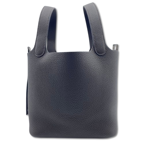 Pre-owned Hermes Picotan lock PM Evenne Taurillon Clemence Silver hardware K stamp