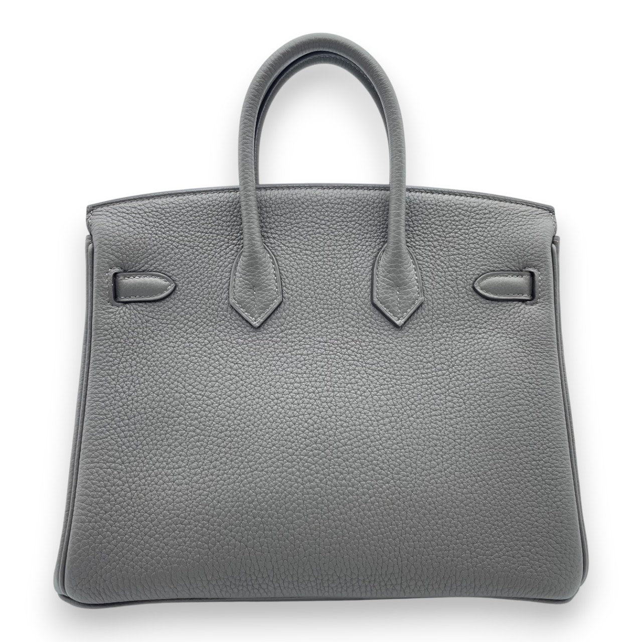 Pre-owned Hermes Birkin 25 Ethane Togo Gold hardware B engraved