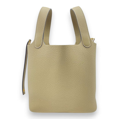 Pre-owned Hermes Picotan Lock PM Trench Taurillon Clemence Gold hardware K stamp