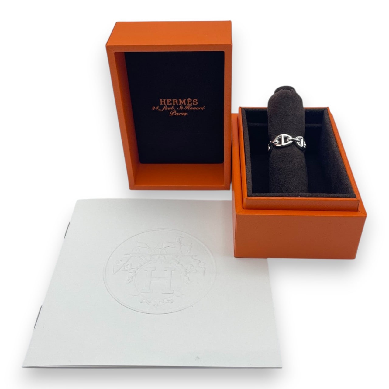 プレオウンドエルメス シェーヌ・ダンクル アンシェネリング PM 50 シルバー925 10号