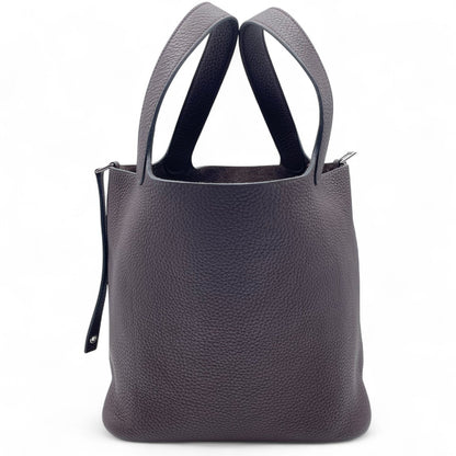 Pre-Owned Hermes Picotan Lock MM Rouge Serie Togo Silver Hardware U Engraved