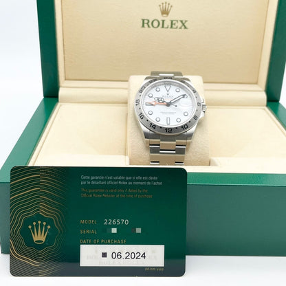 二手劳力士探险家II 226570白色牡蛎手链42mm