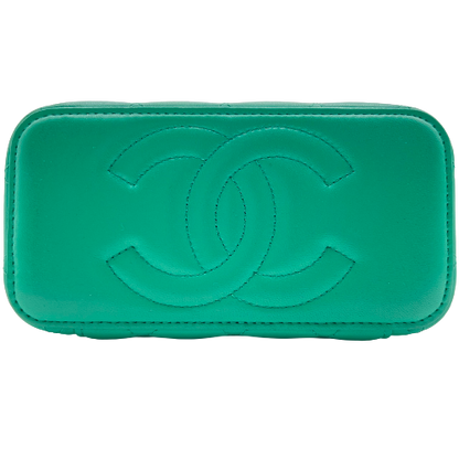 CHANEL Lambskin Matelasse Vanity Back Chain Shoulder Bicolor