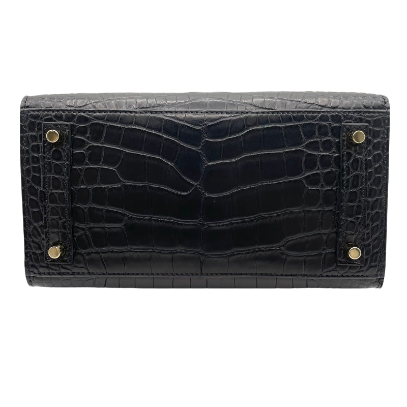 Hermes Birkin 20 Black Alligator Gold Hardware B가 새겨 져 있습니다
