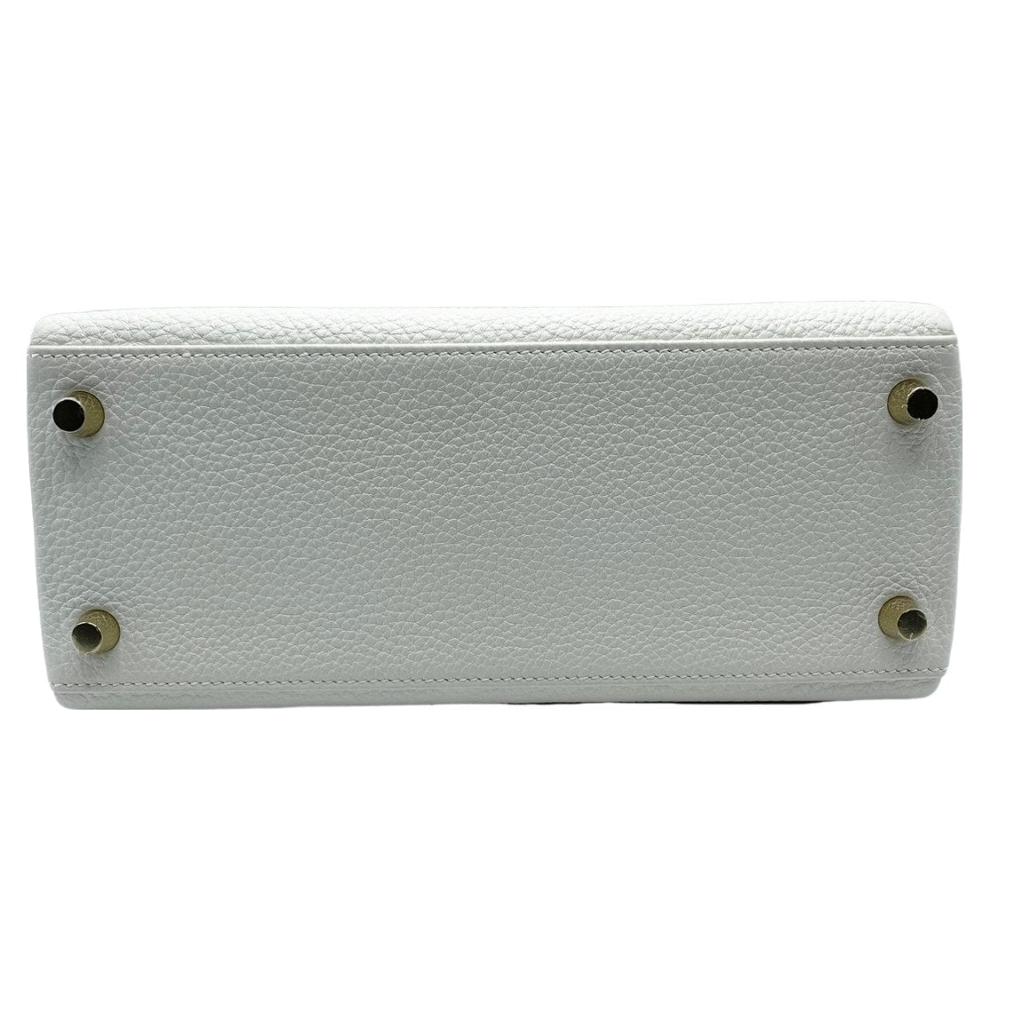 Pre-Owned Hermes Kelly 25 Mushroom Togo Gold Hardware B Engraved