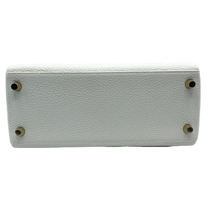 Pre-Owned Hermes Kelly 25 Mushroom Togo Gold Hardware B Engraved