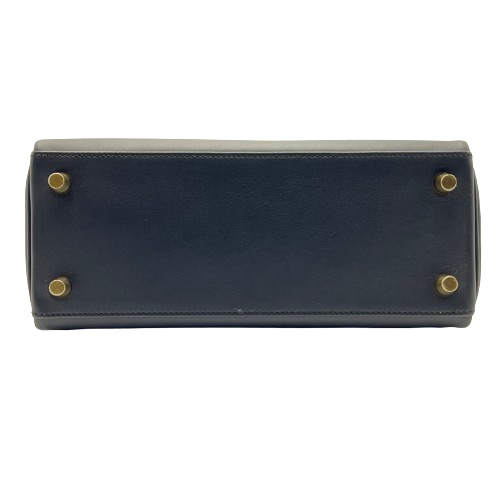 Hermes Kelly 25 Noir Swift 金色五金 U 印章