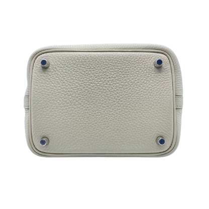 Hermes Picotin Lock PM Beton Torillon Clemence Silver Metal Fittings B 조각.