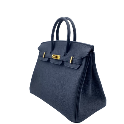 Hermes Birkin 25 Noir Togo Gold Hardware B가 새겨 져 있습니다