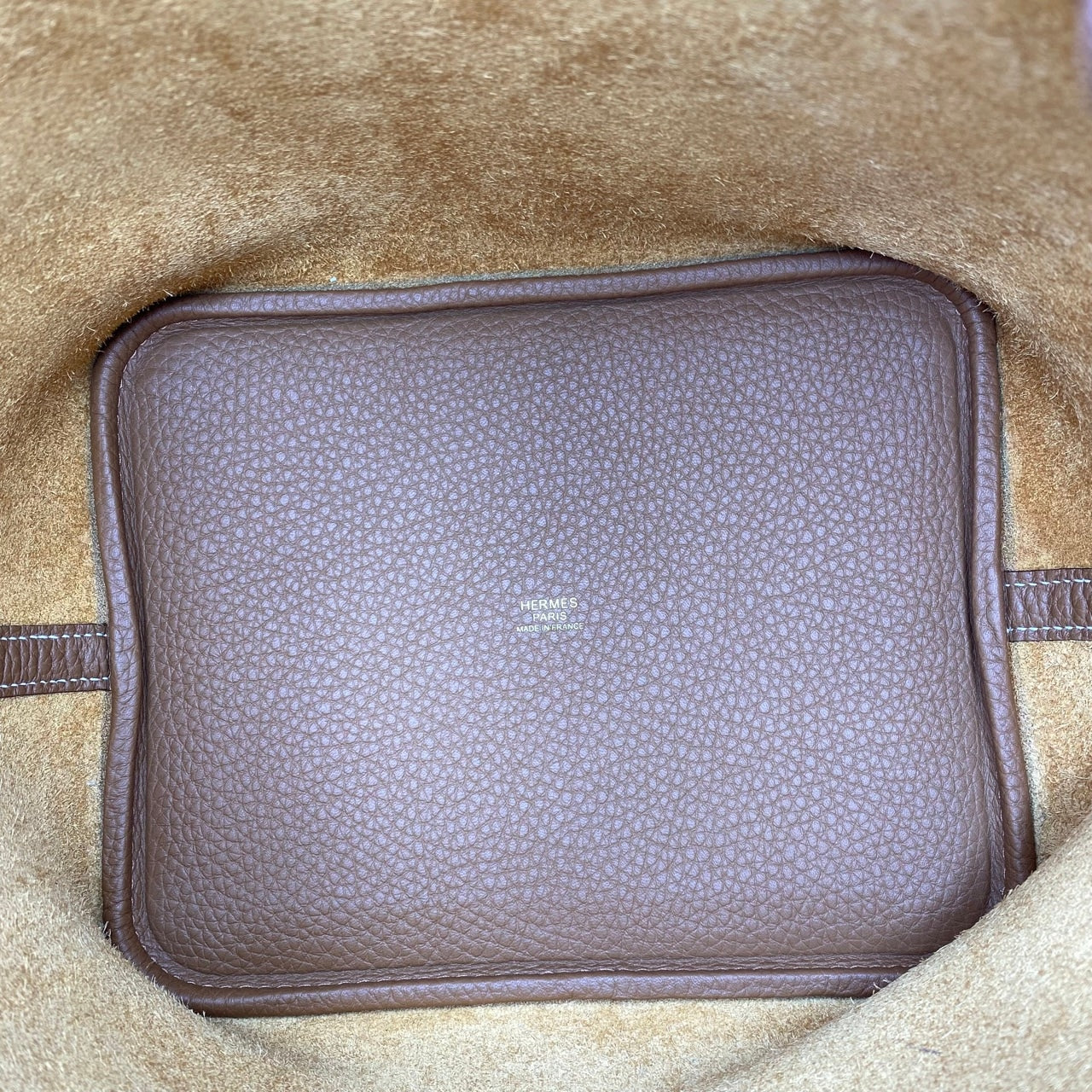 Pre-Owned Hermes Picotin Lock MM Gold Torillon Clemence Gold Hardware U Engraved