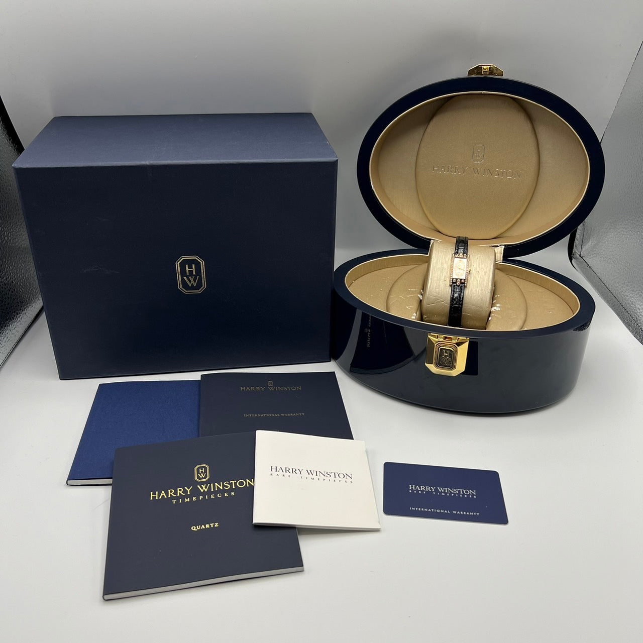 二手Harry Winston Avenue C AVCQHM16白色外壳15.5mm