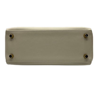 Pre-Owned Hermes Kelly 25 Nata Swift Gold Hardware Z Engraved
