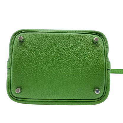 プレオウンド エルメス ピコタンロック PM ヴェールユッカ/セレスト トリヨンモーリス シルバー金具 B刻印