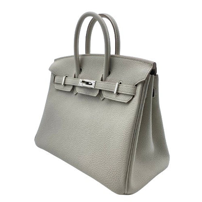 Hermes Birkin 25 Beton Togo Silver Metal Fittings Z 새겨 져
