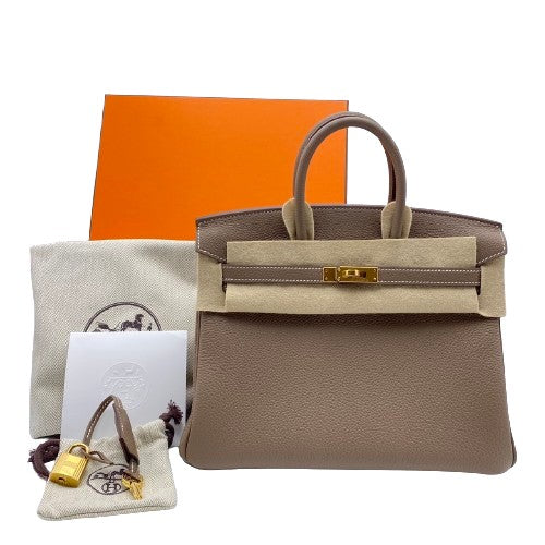 [現金價格]愛馬仕·伯金（Hermes Birkin）25 Etoup dogo金硬件W刻有