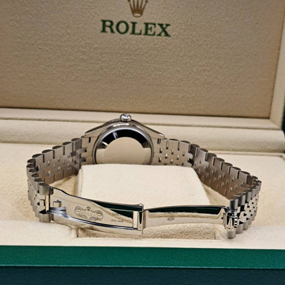 プレオウンド ロレックス デイトジャスト 278344RBR アズーロブルー フローラルモチーフ ダイヤ入り ジュビリーブレス 31mm