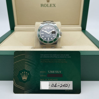 プレオウンド ロレックス サブマリーナ デイト 126610LV オイスターブレスレット ブラック グリーン 41mm