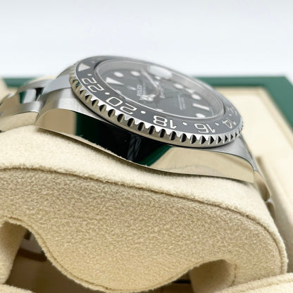 미리 소유 한 [2024 년 새로운 릴리스! ! Rolex GMT 마스터 II 126710GRNR 검은 굴 팔찌 40mm