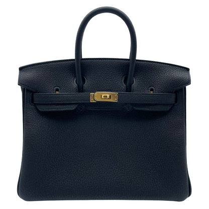 Hermes Birkin 25 Noir Togo Gold 하드웨어 W는 새겨 져 있습니다