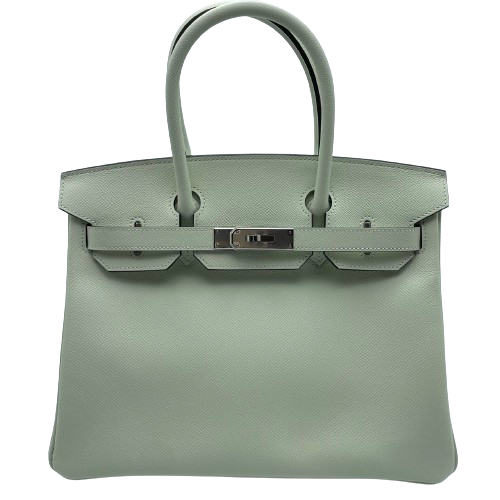 Hermes Birkin 30 Veilfizz Vaud Epson Silver Metal Fittings B 조각.