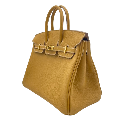 Hermes Birkin 25 Natural Sable Togo Gold 하드웨어 W 새로