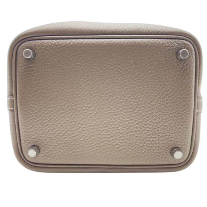 Hermes Picotin Lock PM Etoupe Torillon Clemence Silver Fittings w 새겨 져