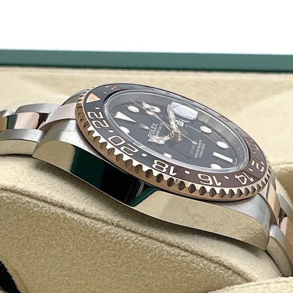 Pre-Owned Rolex GMT Master II 126711CHNR Black Stainless Steel x Pink Gold Oyster Bracelet 40mm