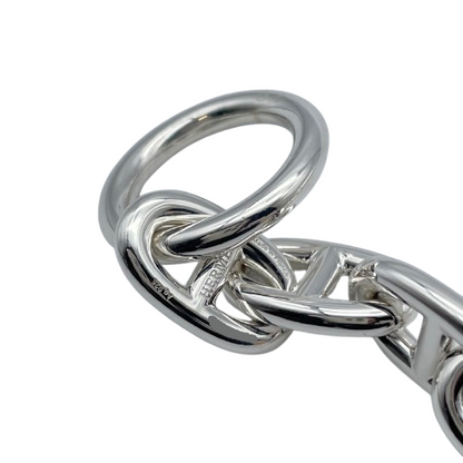 Pre-Owned Hermes Chaine Dunkle Bracelet MM Silver 925 16-panel