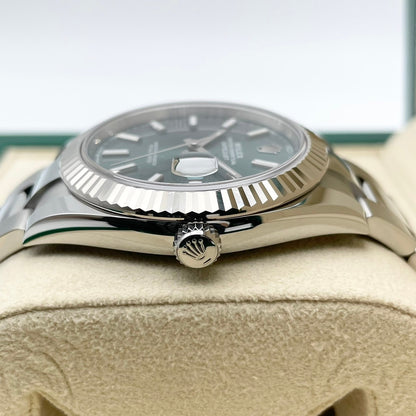 プレオウンド ロレックス デイトジャスト 126334 ミントグリーン オイスターブレス 41mm