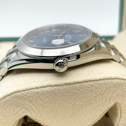 プレオウンド 【歳末大特価！】ロレックス デイトジャスト 126300 アズーロブルー ローマン ジュビリーブレス 41ｍｍ