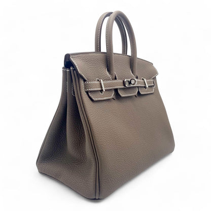 Hermes Birkin 25 Etoup Togo Silver Metal Fittings B 조각