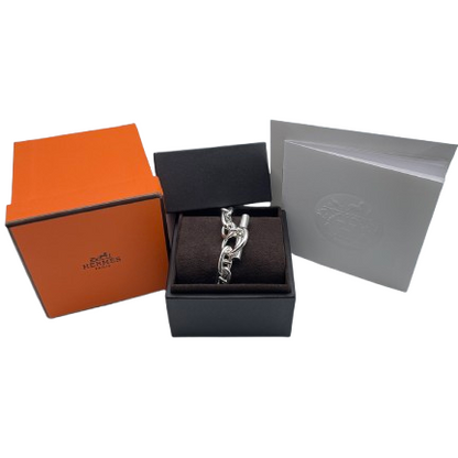 Hermes Chaine Dunkle Bracelet GM Silver 925 12-panel