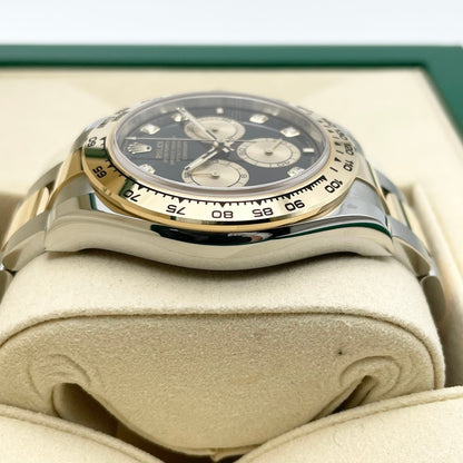 劳力士代托纳126503g明亮的黑色和金色8p钻石40mm